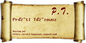 Prátl Tézeusz névjegykártya